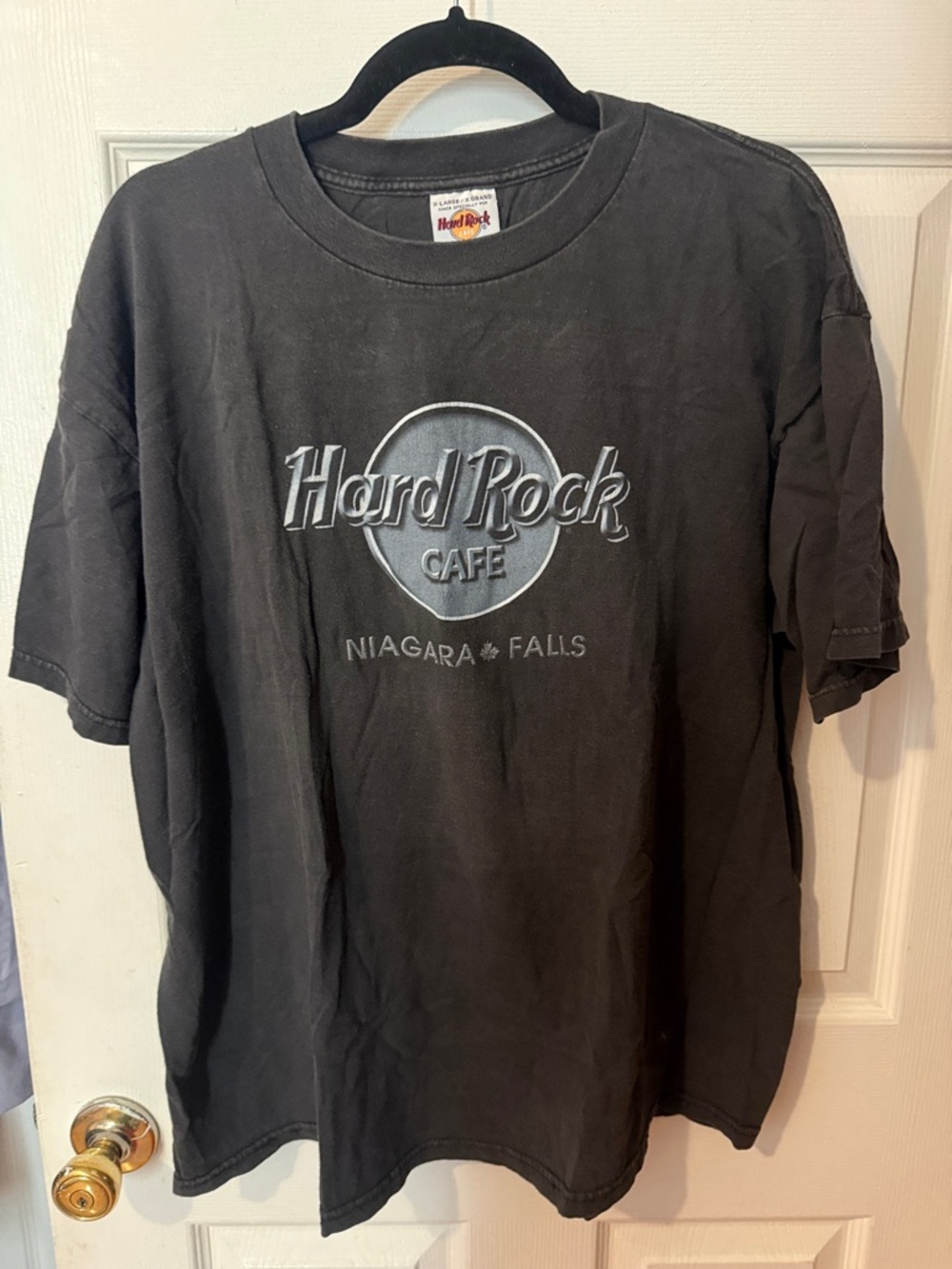 1999 Vintage Hard Rock Cafe Black Men's Niagara Falls Logo Tee Men’s XL